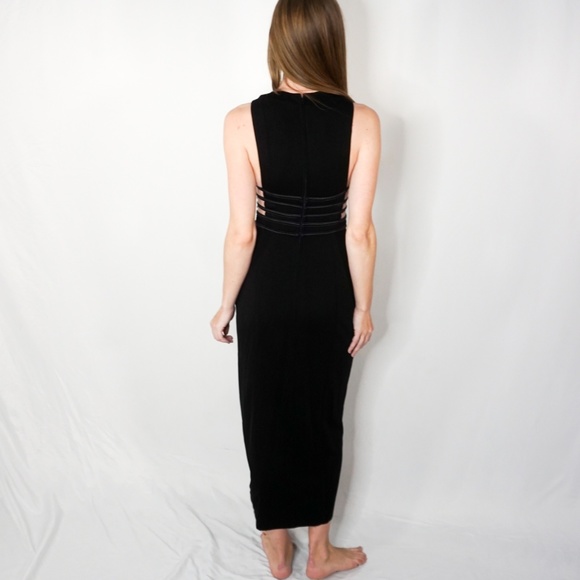 TADASHI Petites Black Maxi Dress with Slit - Picture 5 of 8